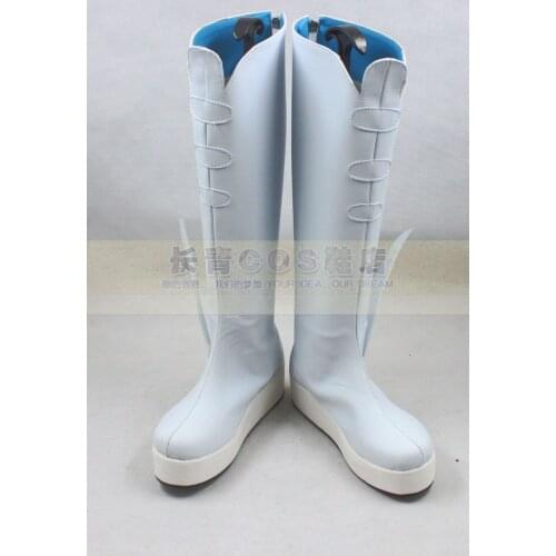 Kill La Kill Jyakuzure Nonon White Long Cosplay Shoes Boots C006