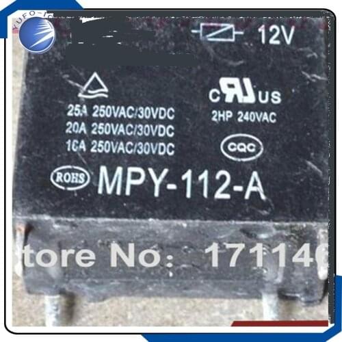 Free Shipping 20PCS Used relay MEISHUO MPY-112-A 102F-12V-25A YF0923