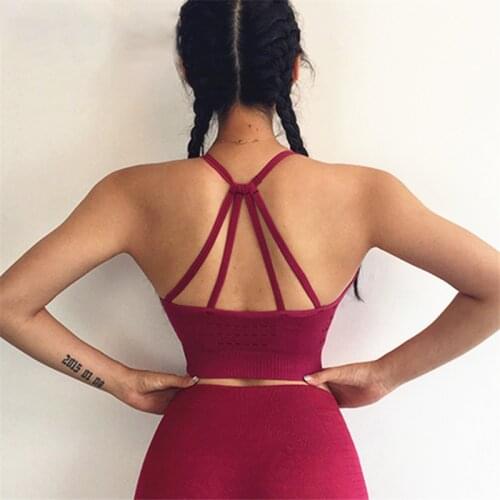 SALSPOR Energy Seamless Yoga Bra Women Fitness Breathable Running Sports High Stretch Underwear Shockproof Backless Gym Bra