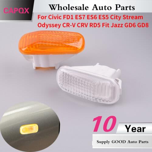 CAPQX 2PC front fender Turn Signal blink Lamp Light For CIVIC FD1 ES7 ES6 ES5 CITY Stream Odyssey CR-V CRV RD5 FIT JAZZ GD6 GD8