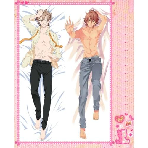 Anime Cartoon BROTHERS CONFLICT Double Bolster Hugging Pillow Case Pillow Cover Pillowcase Peach Skin 2 Way No.65071