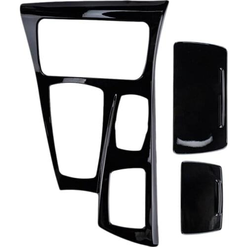 Glossy Black Car Gear Shift Frame Cover Trim Decoration Stickers For-BMW 5 Series F10 F18 520 525 523 528Li 2011-2017