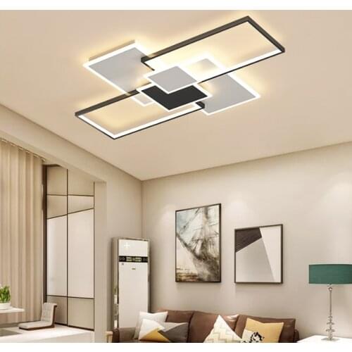 Living room lamp modern simple atmosphere Rectangular LED ceiling lamp creative room lamp bedroom lamp 2021 NEW