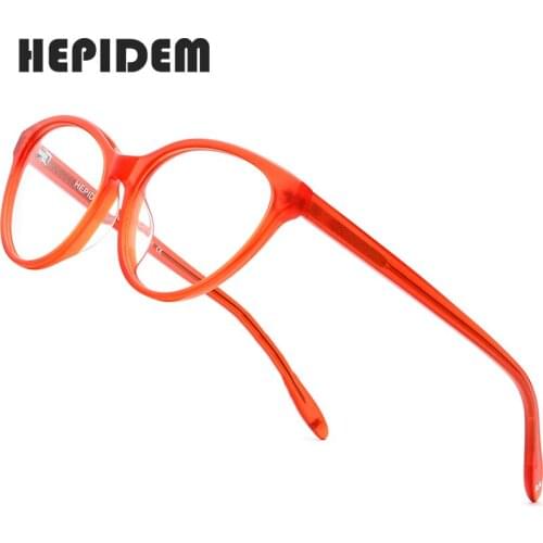 Acetate Optical Eyeglasses Frame Women Brand Designer Cat Eye Prescription Eye Glasses New Cateye Spectacles Eyewear 9111