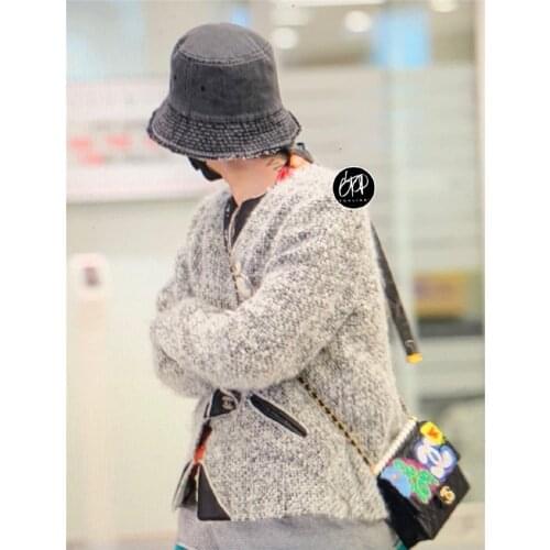 KPOP G-Dragon Cotton Flat Hat Bucket Hat PEACEMINUSONE Fans Collection y220