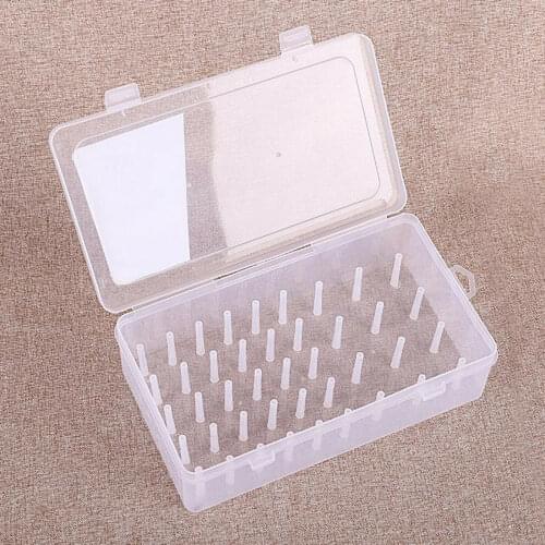 Large Thread Box, Thread Storage Box with 24 Spools, Sewing Bobbins Organizer, Sewing Tread Container