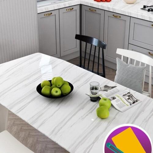 Kitchen oil-proof sticker wallpaper self-adhesive waterproof countertop furniture marble film bathroom wall sticker PVC vinyl
