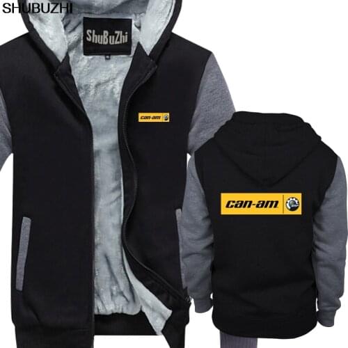 Men warm coat Cool Can Am Logo Stripe Brp Team funny hoody male winter fashion top jacket bigger size thick clothes sbz314