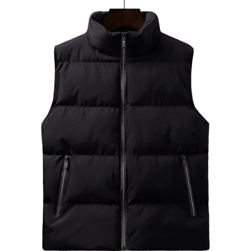 Cotton Down Vest Men 2020 Winter Loose Waistcoat All-Match Vest Jacket Cotton Padded Jacket Sleeveless Winter Waistcoat Gilet