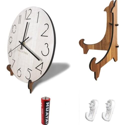 Wooden Modern Design Wall Clock Wood Retro Clocks Home Decor Living Room Large 3d Silent Saat Wall Watch Kol Saati Loft Decor584