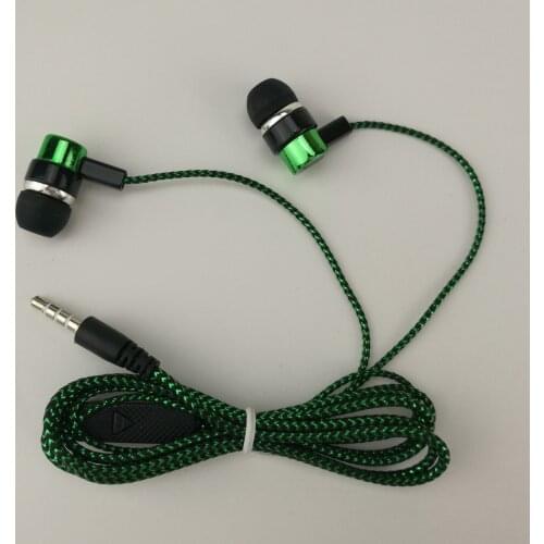 Earset Headset Earphones Earcup Common Cheap Serpentine Weave Braid Cable Direct Sale By Manufacturer Blue Green Cp-13 50pcs