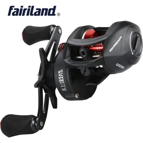 Low Profile Baitcasting Reel Left/Right Hand 8BB 8.1:1 Bait Casting Lightweight Water Drop Wheel Aluminum Spool and Handle