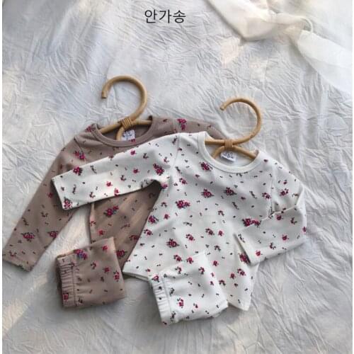 2020 new baby girls 2 pcs floral sett-shirt+long pants fashion spring girls suit 6-24 month HJ835