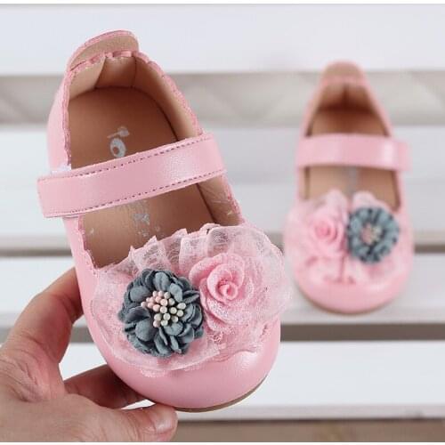 Toddler Girls Shoes School sandals for Kids Girls Dress Party sandals PU Leather Pink White Shoes Wedding Princess Uniform Shoes