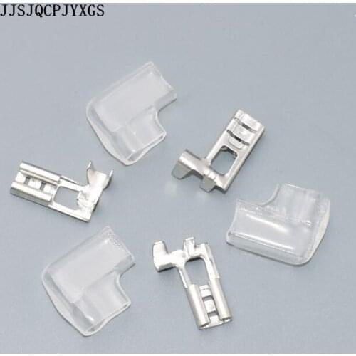 JJSJQCPJYXGS 6.3mm Crimp Terminal Female Spade Connector & 50 Male Spade Connector with 100 Case