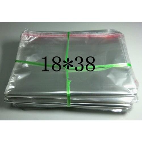 Wholesale 18*38cm Clear Self Adhesive Seal Plastic Bags OPP Bags bolsas plastico regalo 18*38 cm