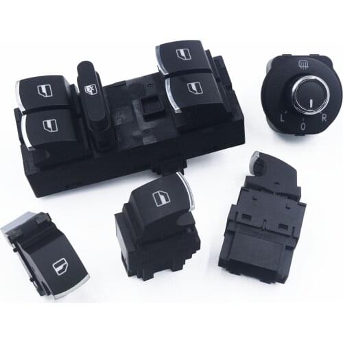 For VW POLO Skoda Fabia 2010 2011 2012 2013 Auto Rearview Side Mirror Switch+Door Window Switch 6R0 959 857B 6RD 959 855C