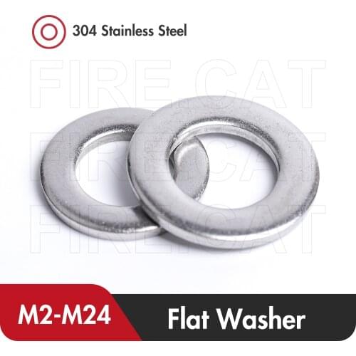 Stainless Steel Flat Washers Metal Ring Gaskets Spacers from M1.6 to M24 Shims Pad Seals Washer Stainless Steel Spacer Gasket