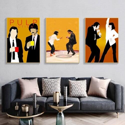 Pulp Fiction Quentin Tarantino Posters And Prints Abstract Vintage Dance Canvas Painting Wall Pictures For Livingroom Home Decor