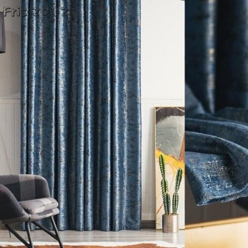 Nordic Simple Modern Light Luxury Velvet Bronzing Curtain Blackout Custom Curtains for Living Dining Room Bedroom