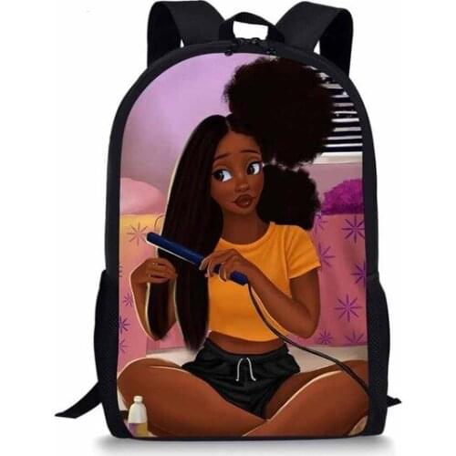 School Kids Bag African Girls Schoolbag Children fashion Custom pattern Primary School Backpack Students Bookbag