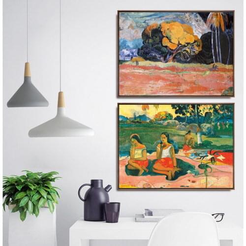 Home Decoration Art Wall Pictures Fro Living Room Poster Print Canvas Paintings French Paul Gauguin Pastoral Songs of Tahiti