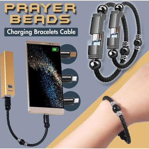 USB Bracelet Charging Cable Durable Portable Charger Outdoor Phone Charging Cord For Men Women UY8