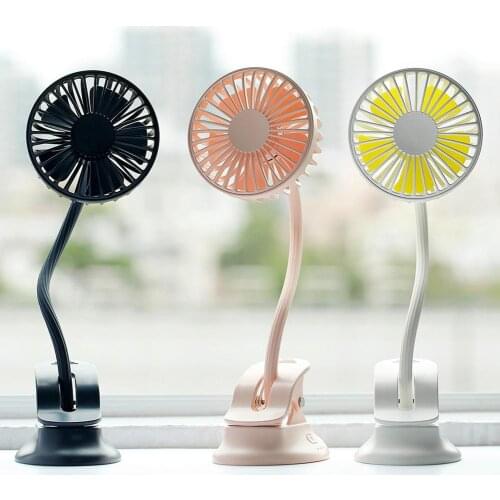 360-Degree Rotary Adjustable Multi-Function Three-Speed Mini-Usb Charging Desktop Clamp Small FanOne Key Switch One Key to Start