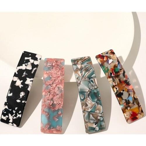 Fashion Hair Clips Leopard Marble Textured Geometric Hair Pins Hair Barrettes Hair Clips for Girl Hairpin Women Hair Accessories