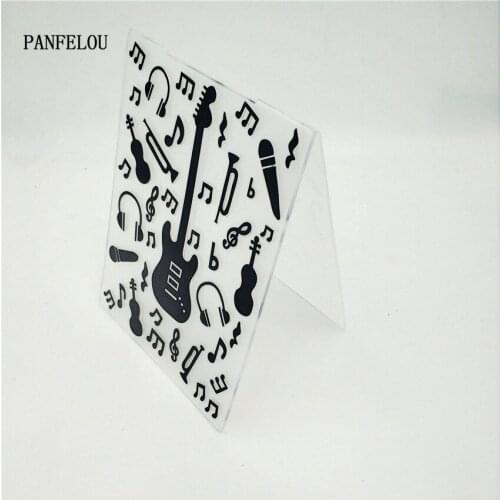 HOT plastic guitar craft card making paper card album wedding decoration clip Embossing folders