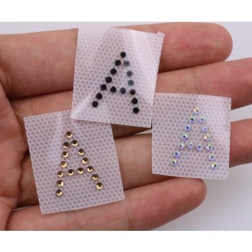 1.5cm A-Z Alphabet 1PC hot fix Rhinestone DIY English Letter Mixed heat Transfer diamond stone motif
