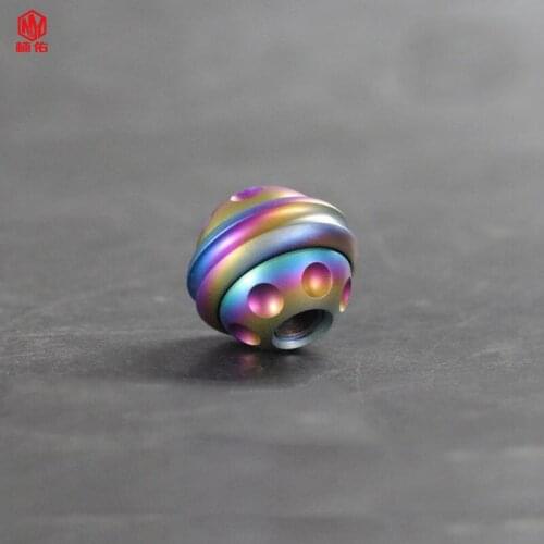 1PCS Titanium Alloy Outdoor Camping EDC Gadget Pendant Survival Parachute Paracord Beads Adult Decompression Finger Top