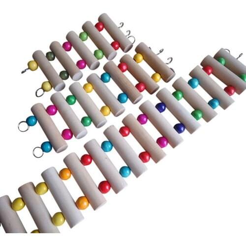 1 Pc Funny 3 Size Pet Toy Wooden Small Parrot Rat Hamster Toy Ladder Bridge Hamster Bird Cage Accessories