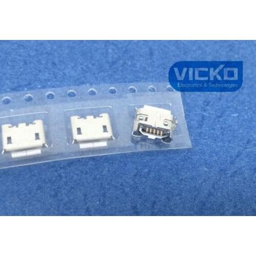 10Pcs Micro USB Type B Female 5Pin Horns Type Charging Socket PCB Board Soldering Connectors For Mobile Phone Jack Connectors 1