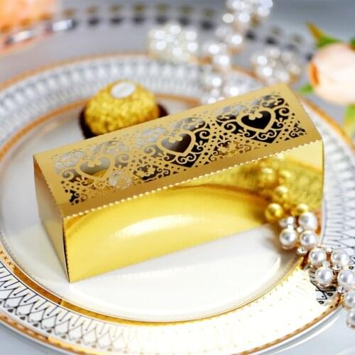 10pcs Heart Laser Cut Candy Gift Box Baby Shower Baptism DIY Chocolate Dragee Cookie Boxes Christmas Party Wedding Decoration