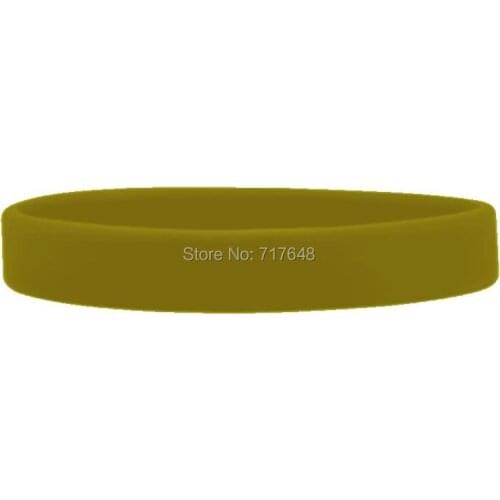 100pcs Blank Plain Gold wristband silicone bracelets free shipping by epacket A