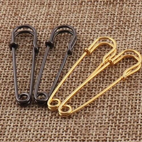 200 PCS Craft Black/Gold Safety Pins,Brooch Stitch Markers Safety Pins,Loops Charms Tag Jewelry Tag-1.5"