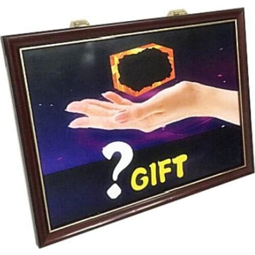 4D Gift Board Trick - Magic Tricks Comedy Stage Take Gift box from Frame Picture Gimmick Props Accessories Professional Magician
