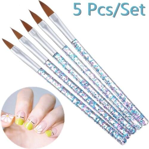 5/3 Pcs/set Nail Art DIY Flower Pull Line Painting Brush Pen Nail Polish UV Gel Brushes Stripe Detail Drawing Dotting Tool Kit