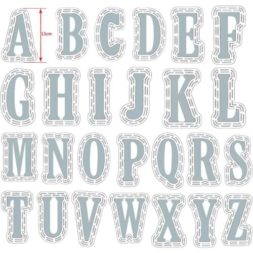 52pcs/set Large 10cm A-Z Alphabets Big Metal Cutting Dies 13cm Plastic Stencil for DIY Scrapbooking Crafts Paper Cards New 2019