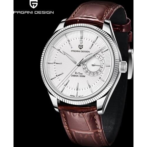 Pagani Design New 2021 Top Brand Mens 200m Waterproof Clock Sapphire Leather Mechanical Second Walking Quartz Watch Relogio