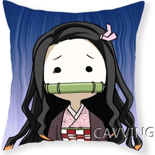 Demon Slayer 3D Printed Polyester Decorative Pillowcases Throw Pillow Cover Square Zipper Pillow Cases Fans Gifts G02