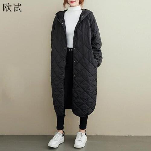 Plus Size Long Hooded Jacket Winter Coat Cotton Women Warm Coats Oversized Winter Overcoat Thick Outerwear 2020