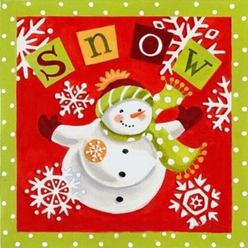 Evershine Full Square Drill 5D DIY Diamond Painting Snowman Embroidery Cross Stitch Cartoon Home Decoration Gift