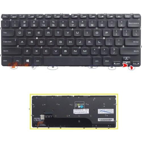 SSEA Brand New laptop US Keyboard For DELL XPS 12 13 XPS 13D 13R L321X L322X 0MH2X1 Keyboard free shipping