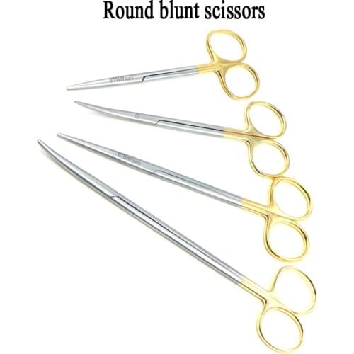 Cosmetic plastic double eyelid surgery scissors blunt nose scissors straight cut curved scissors surgery express scissors seam s