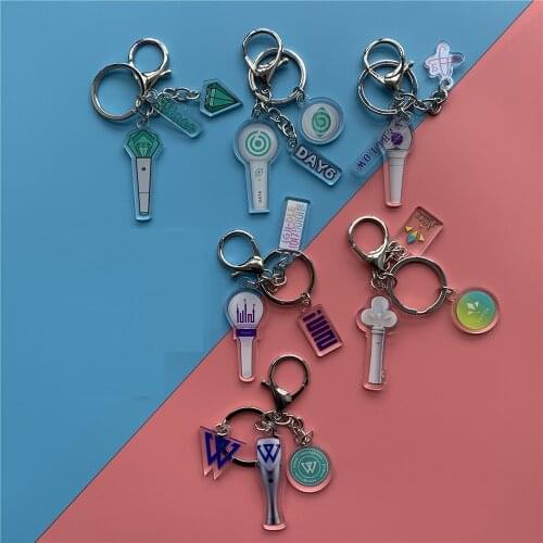 KPOP SHINee Day6 Everglow Victon G(I) Dle Winner WAYV Keychain Charm Key Chain Pendant Key Ring Fans Gils Wholeslae New