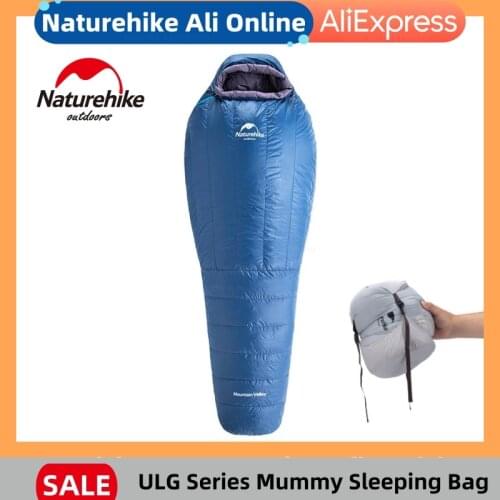Naturehike Upgraded Sleeping Bag ULG Mummy Goose Down Winter Portable Keep Warm 20D Waterproof Camping 800FP Hiking Sleeping Bag