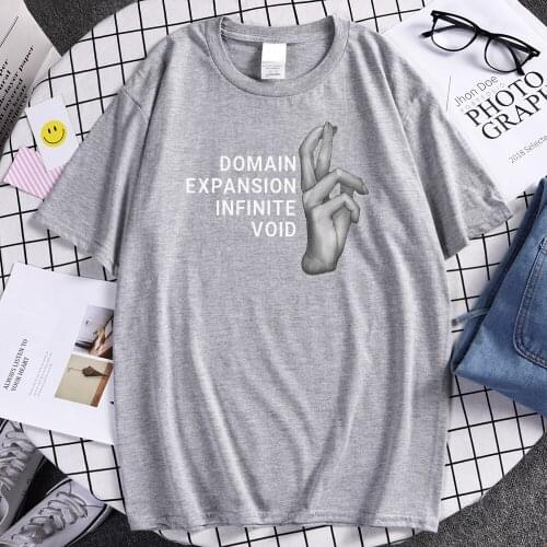 Gojo Satoru Domain Expansion Men T-Shirt Hip Hop Fashion Tops 2021 Summer Brand Tee Shirt Anime Harajuku Casual T Shits Mens