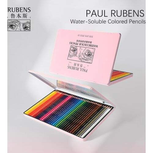 Paul Rubens Colored Pencils Set Watercolor Oil 12/24/36/48 Colors High Quality Wooden Art Pen Drawing School Supplies for Kids